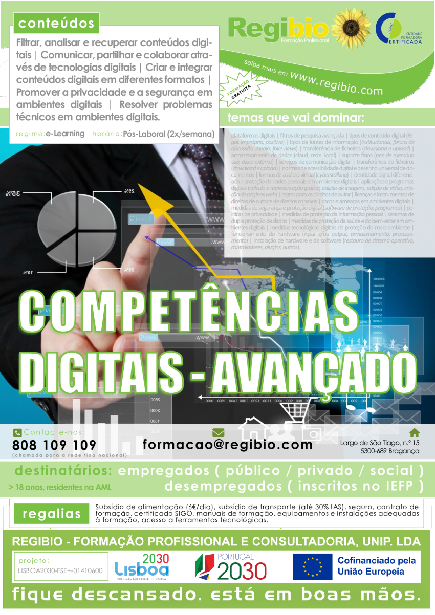 Certificado de Competências Digitais – nível avançado